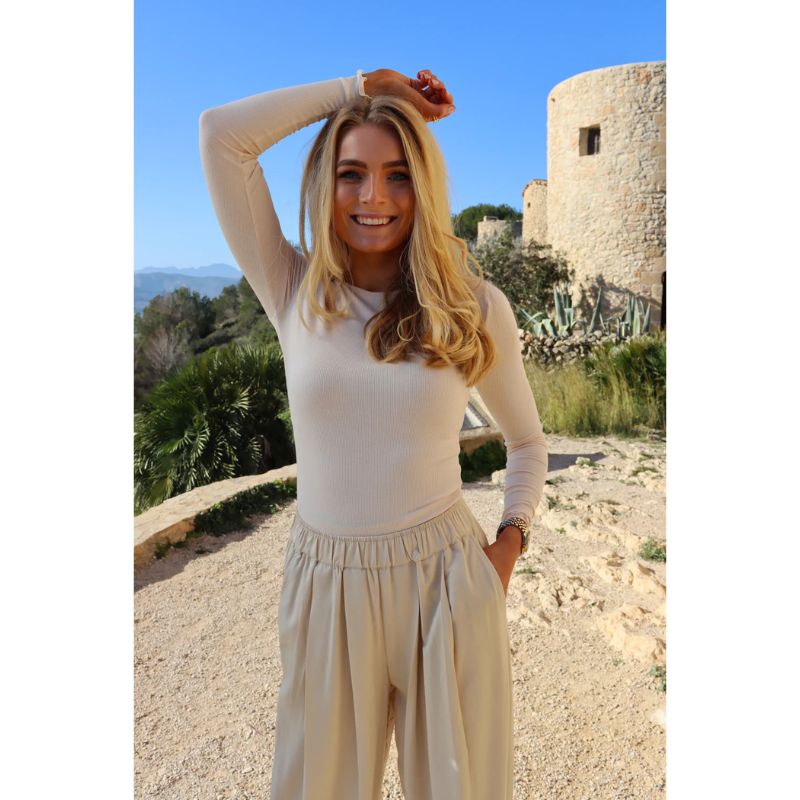 Liberte Vera wide Pant - Cashew Creme