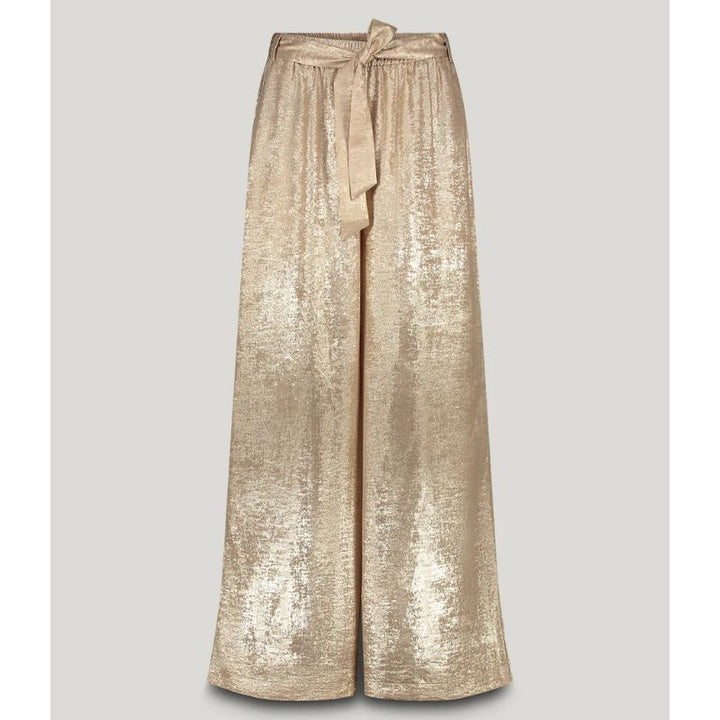 Summum Metallic Wide Bukser - Beige