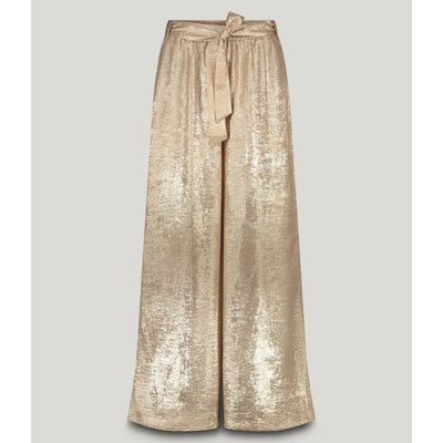 Summum Metallic Wide Bukser - Beige