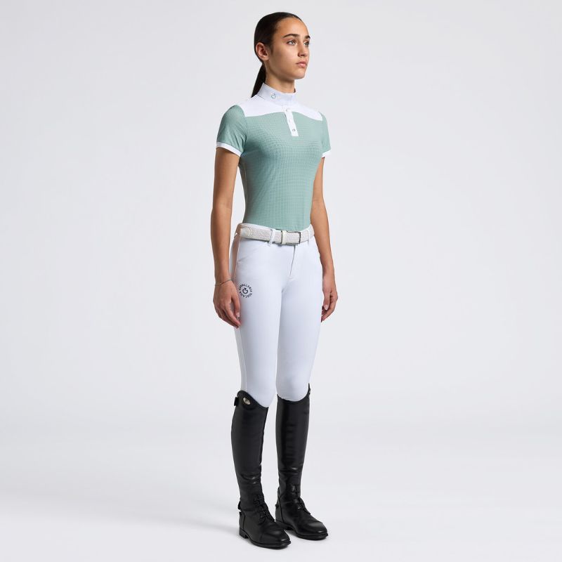CT Perforeted Jersey Shirt - Light Teal Green