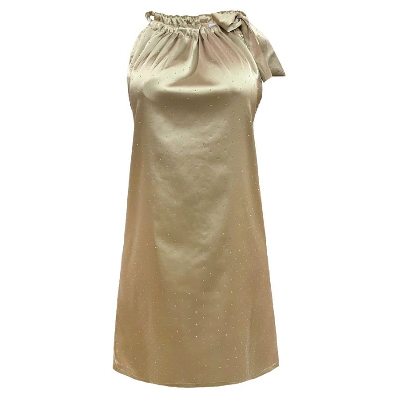Liberte Hailey Halterneck Kjole - Champagne Diamon