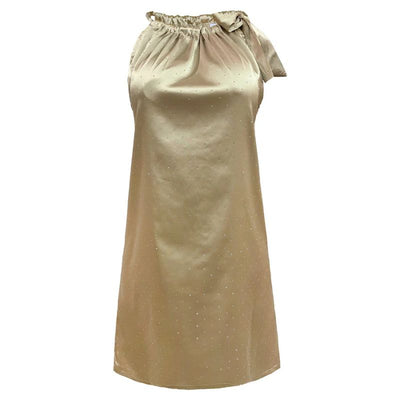 Liberte Hailey Halterneck Kjole - Champagne Diamon