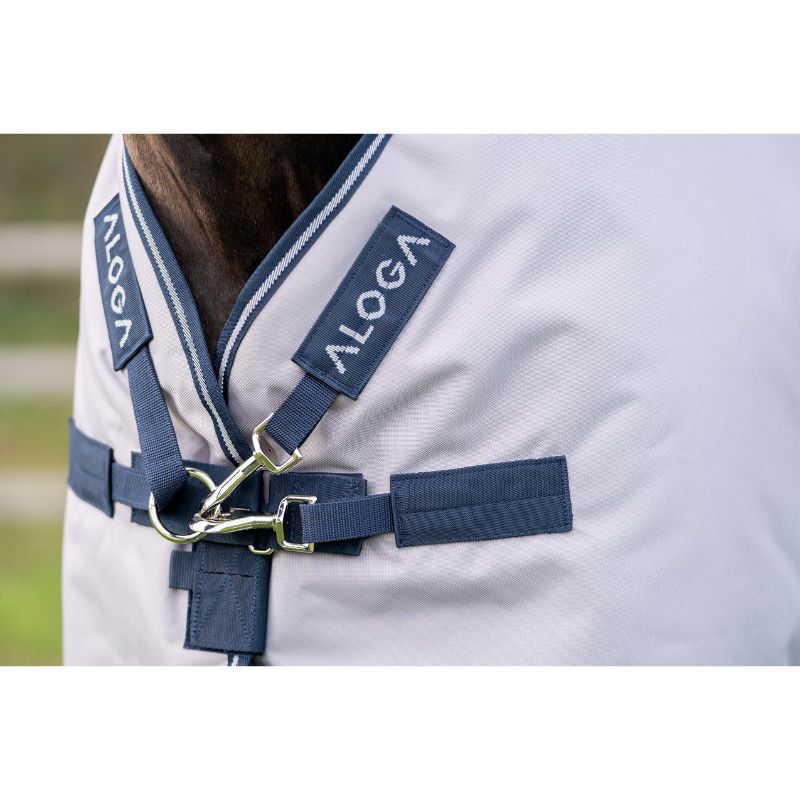 Aloga Pro Turnout Dækken 50g - Silver / Navy