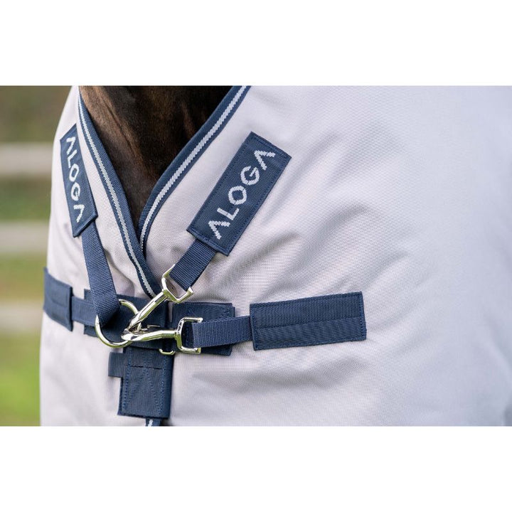 Aloga Pro Turnout Dækken 50g - Silver / Navy