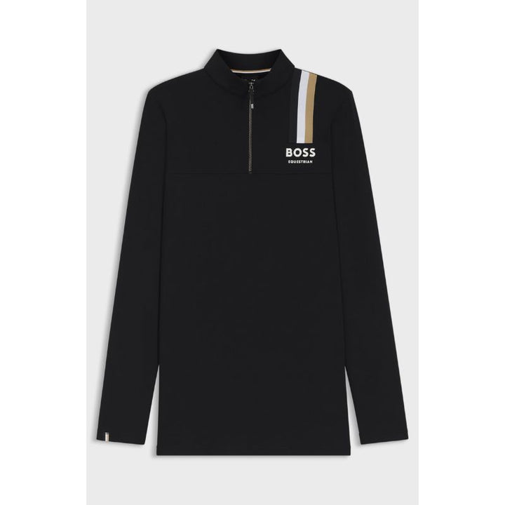 Boss Lia Signature Stripe Bluse - Sort