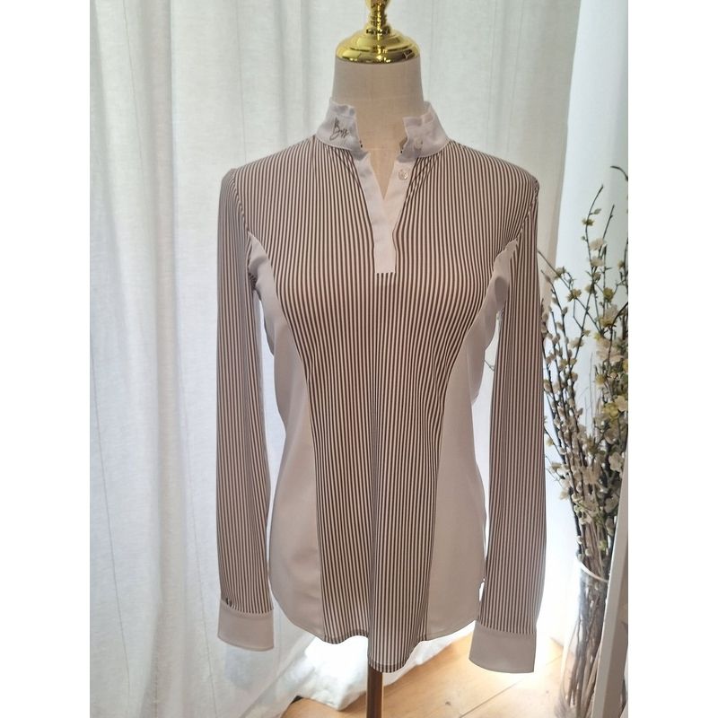 Boss Edora Ridebluse - Stribet Walnut