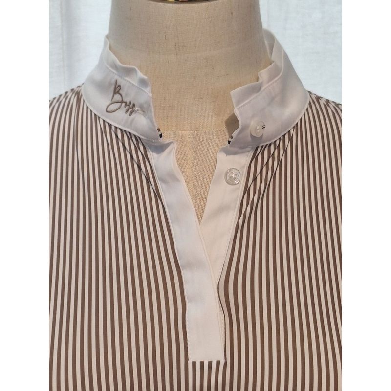 Boss Edora Ridebluse - Stribet Walnut