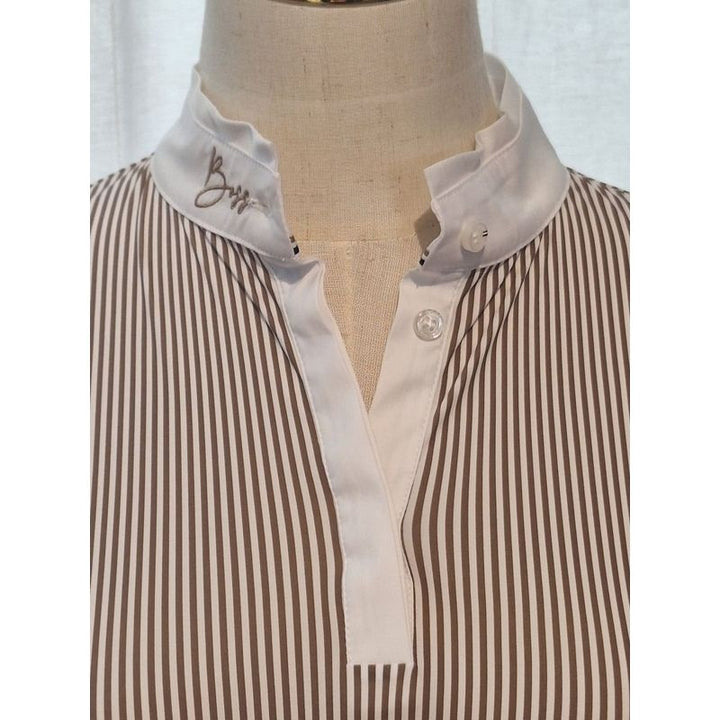 Boss Edora Ridebluse - Stribet Walnut