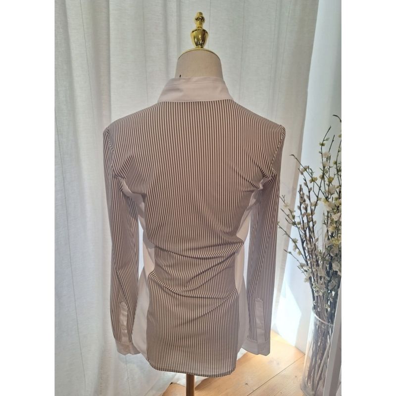 Boss Edora Ridebluse - Stribet Walnut