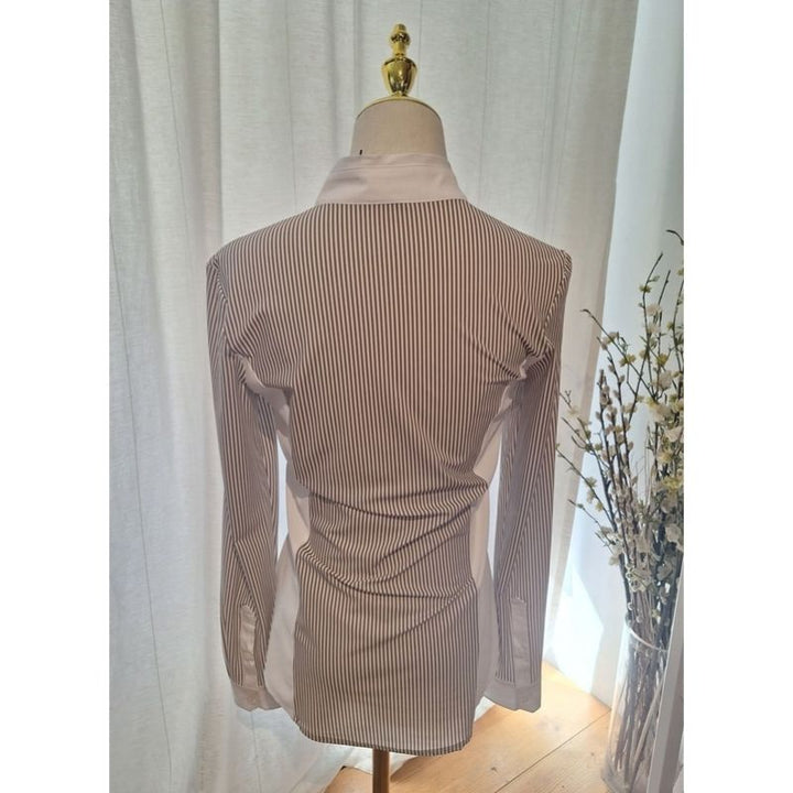 Boss Edora Ridebluse - Stribet Walnut