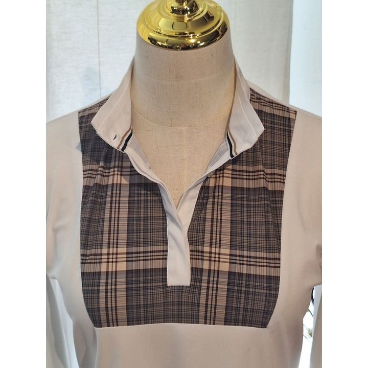 Boss Elaria Bluse - Smoking Check Hvid