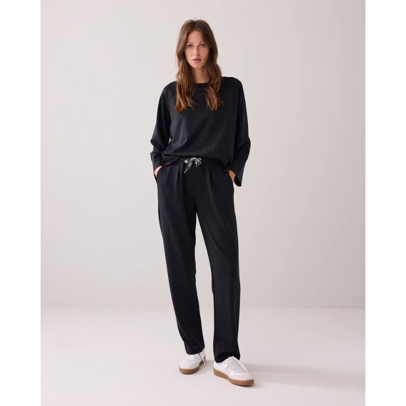 Summum Scuba Pinstripe Bukser - Sort