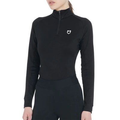 Equestro Base Layer Ridebluse - Sort, ridebluse, ridetøj, rideudstyr, til rytter, 