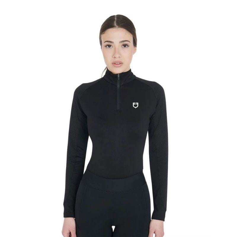 Equestro Base Layer Ridebluse - Sort, ridebluse, ridetøj, rideudstyr, til rytter, 
