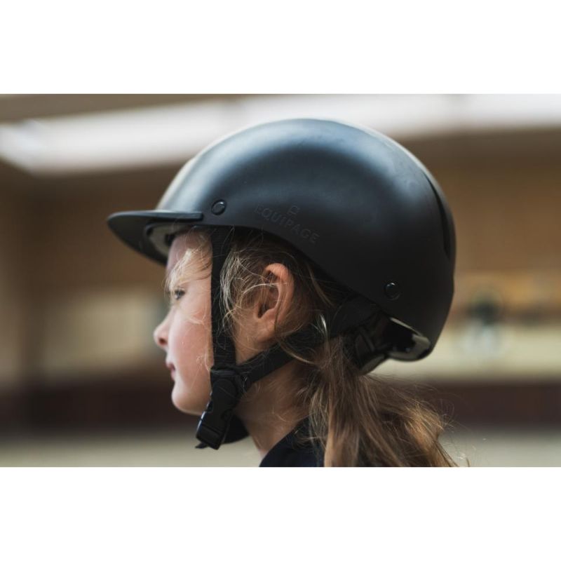 Equipage Vilma Ridehjelm - Sort, ridehjelm, ridehjelm til børn, rideudstyr, rideudstyr til rytter, 