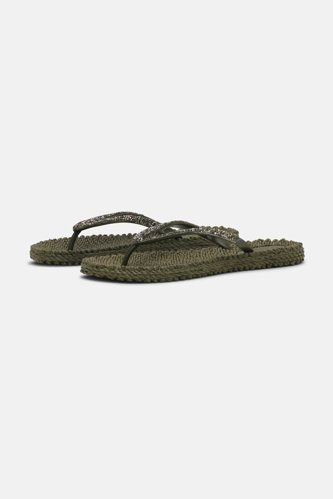 Flip Flop With Rhinestones - Army