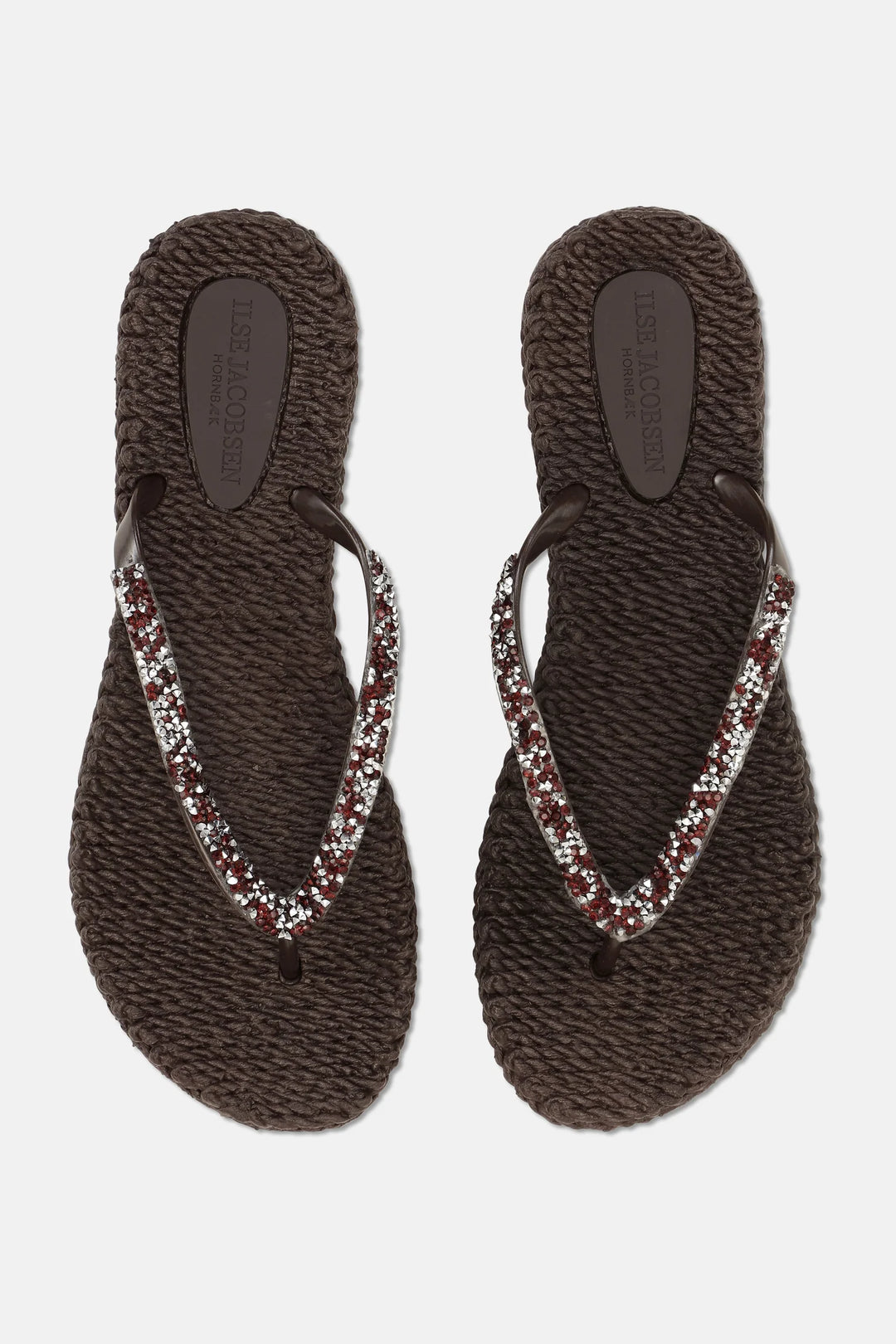 Flip Flop With Rhinestones - Prune