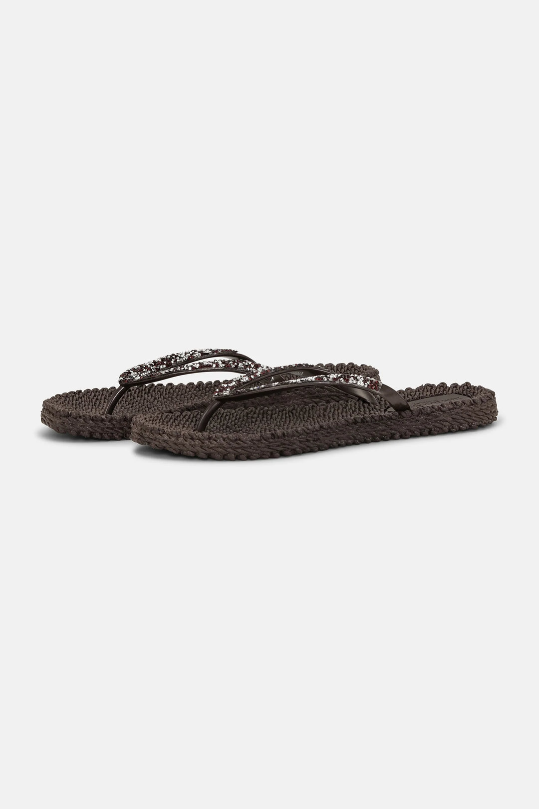 Flip Flop With Rhinestones - Prune
