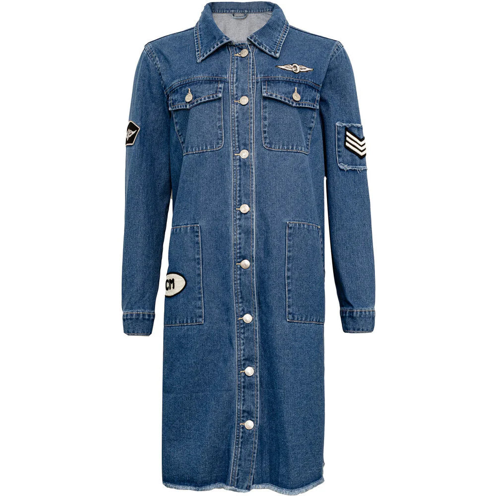 Costamani Lang Foxy Jakke - Denim Blue 