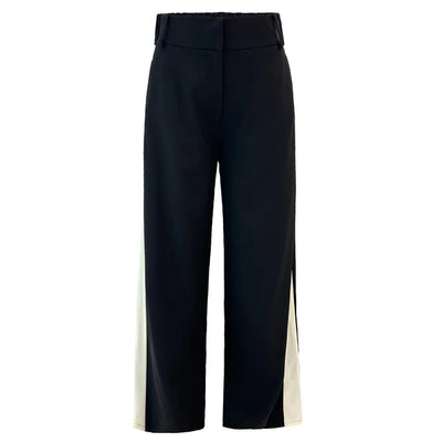 Liberte FREDE WIDE PANEL PANTS - BLACK OFFWHITE