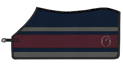Vestrum San Martino Striped Uld Tæppe - Navy / Bordeaux