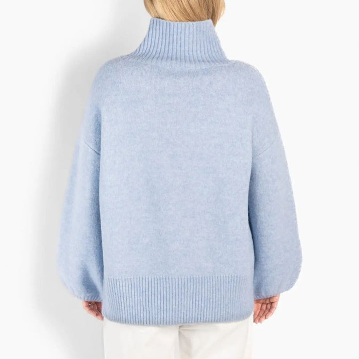 HÉST FAM Patch  Sweater - Lyseblå
