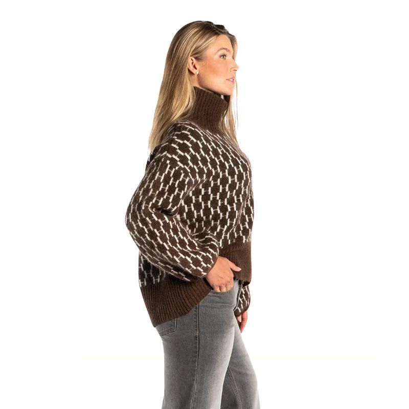 HÉST Fam New Pattern Sweater - Brun