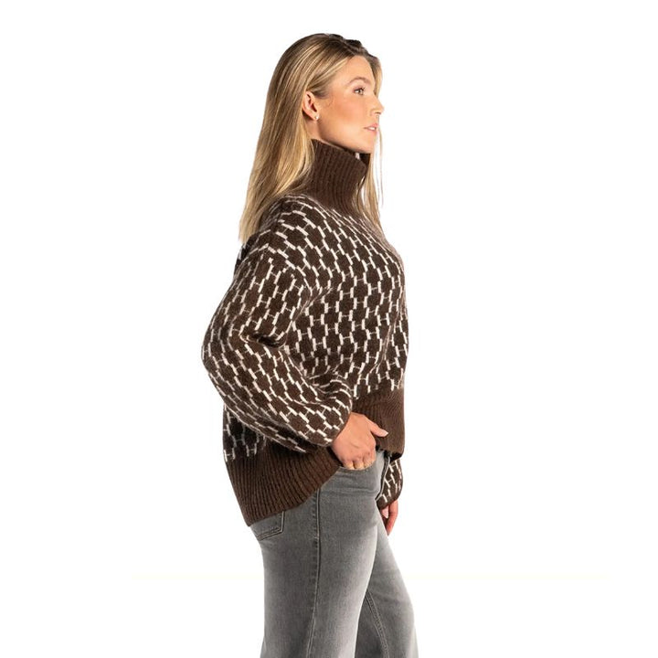 HÉST Fam New Pattern Sweater - Brun