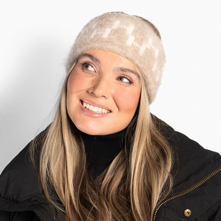 HÉST Strikket Pandebånd - Beige