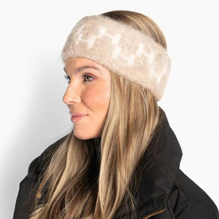 HÉST Strikket Pandebånd - Beige