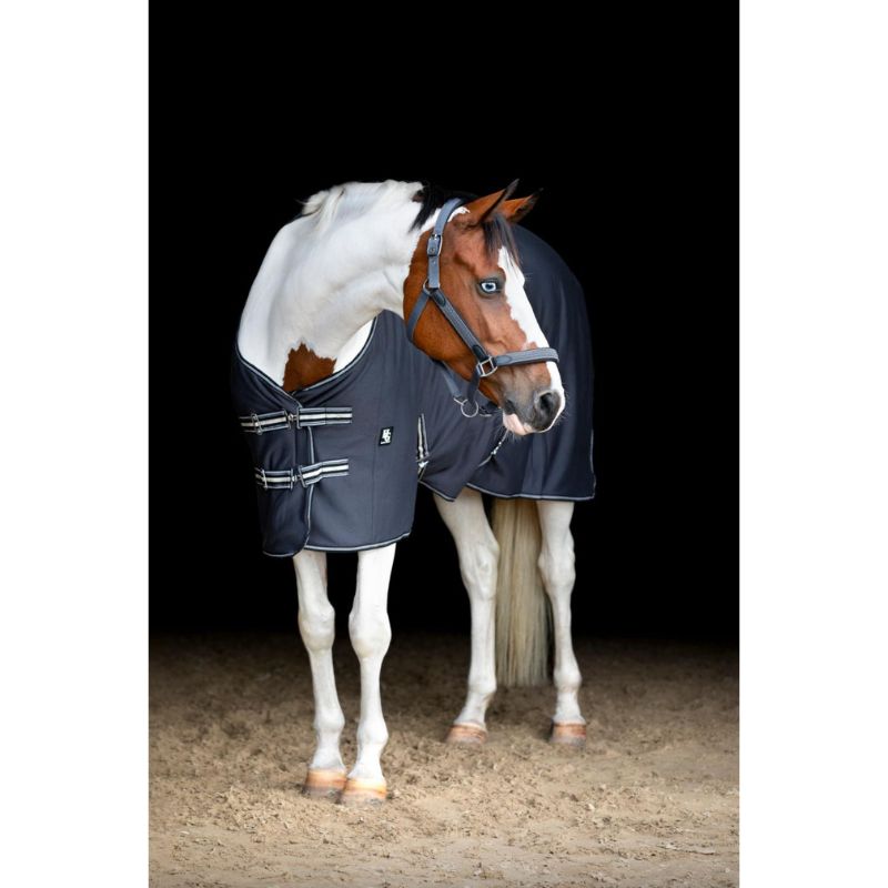 HG Jersey Cooler Dækken - Grå, fleecedækken, sveddækken, cooler dækken, transportdækken, ridetæppe, rideudstyr til heste og rytter, 