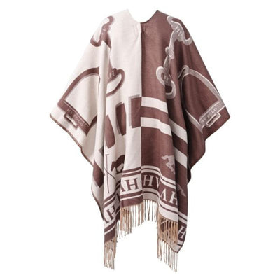 HV Polo Shelly Poncho Wood, poncho, tøj, trøje, slå om tøj, beklædning, 