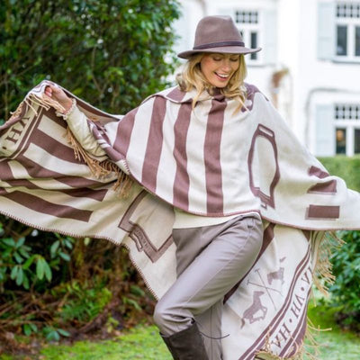 HV Polo Shelly Poncho Wood, poncho, tøj, trøje, slå om tøj, beklædning, 