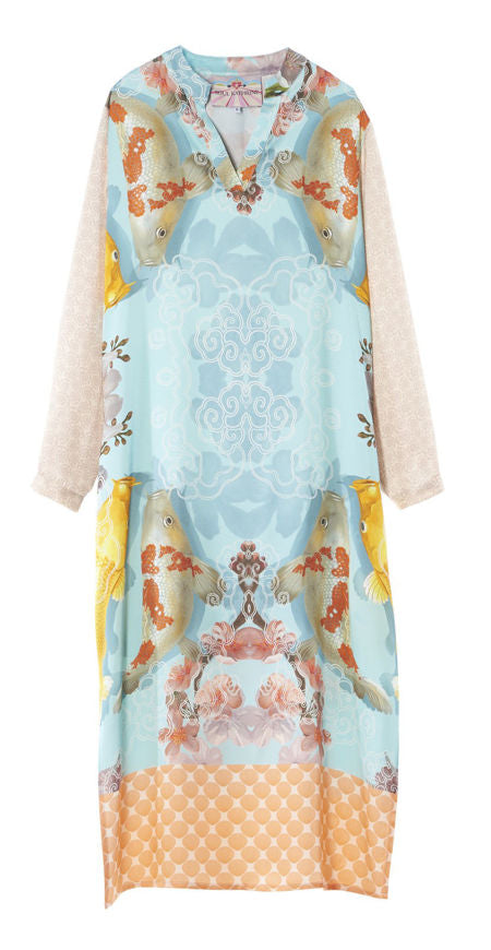 Tunic Long Fish Dress - Blå