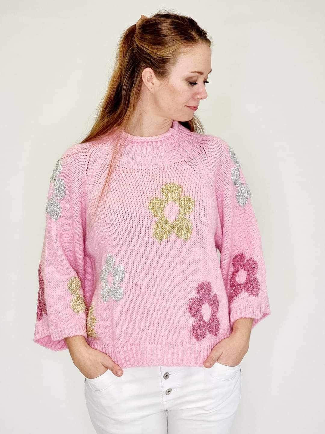 Cat &amp; Co strik med blomster