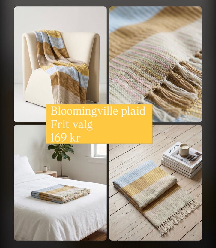 Bloomingville Plaid - gule nuancer