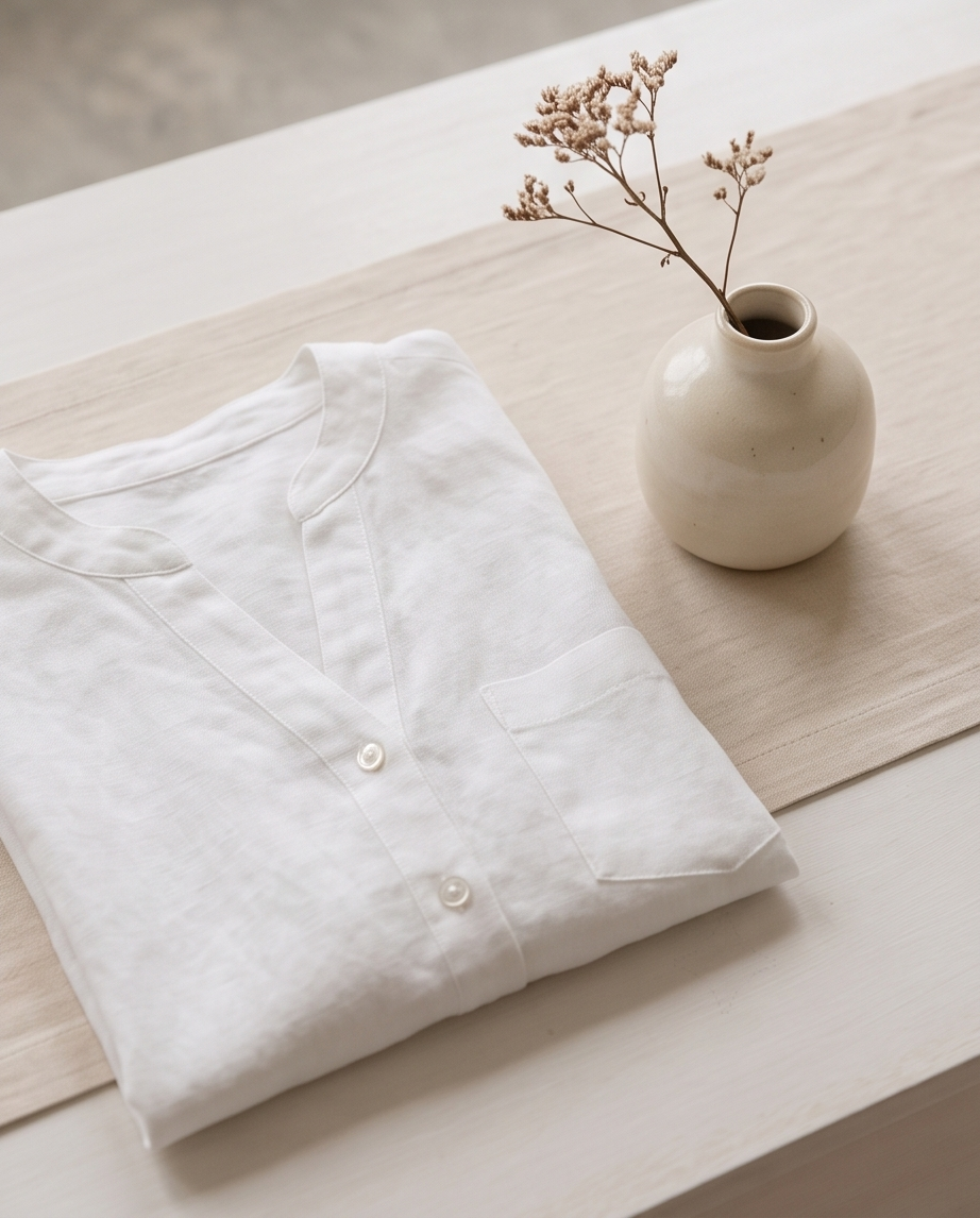 Thing Hør Skjorte T-shirt - Hvid