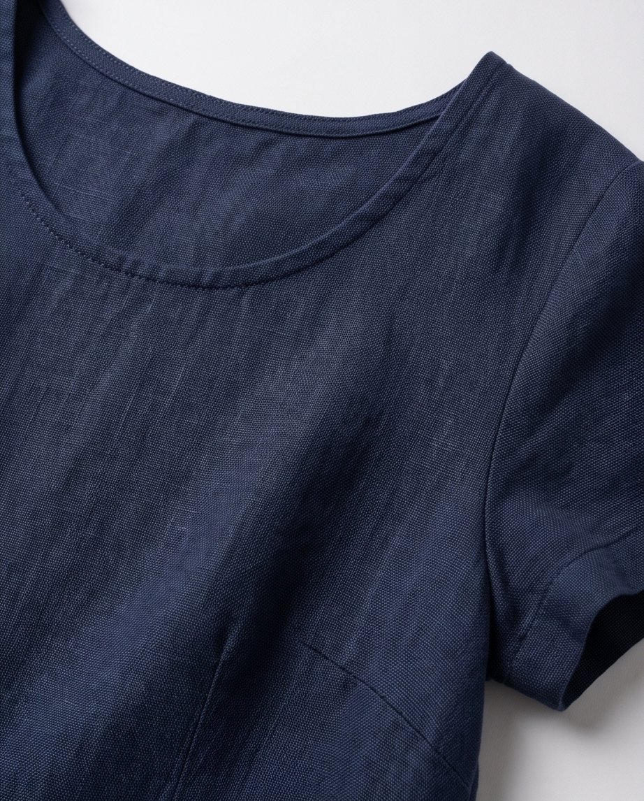 Thing Hør Kortærmet Kjole - Navy