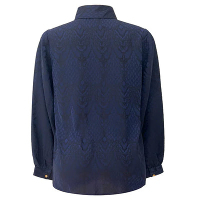 LALA LS SHIRT - NAVY BLACK