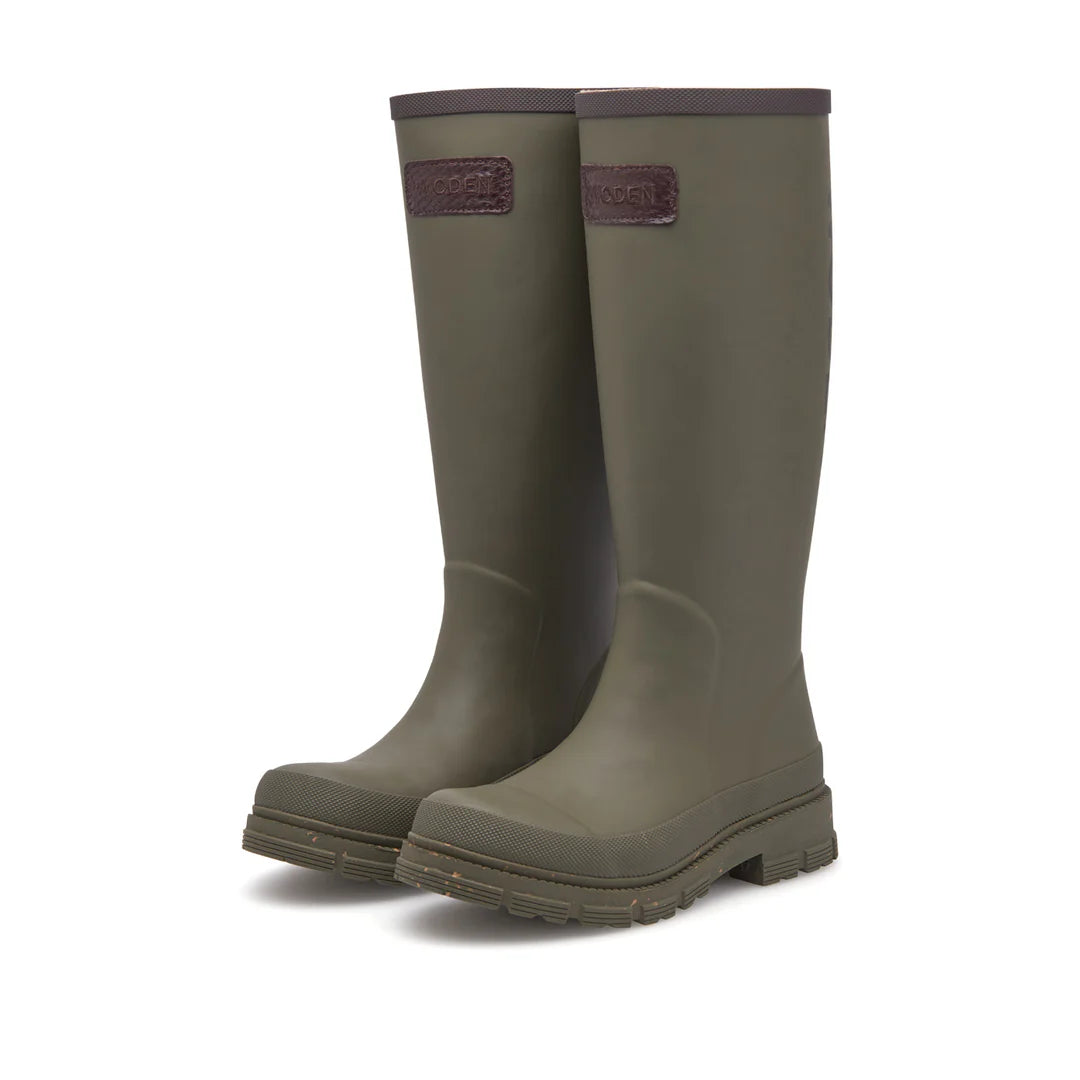 Woden Le Gummistøvler - Dark Olive