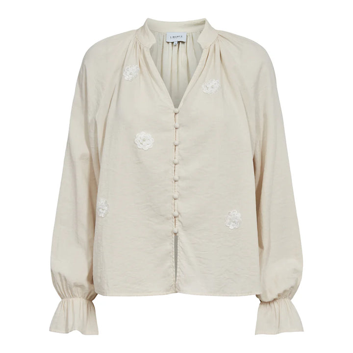 Liberté Fine LS Bluse - Creme