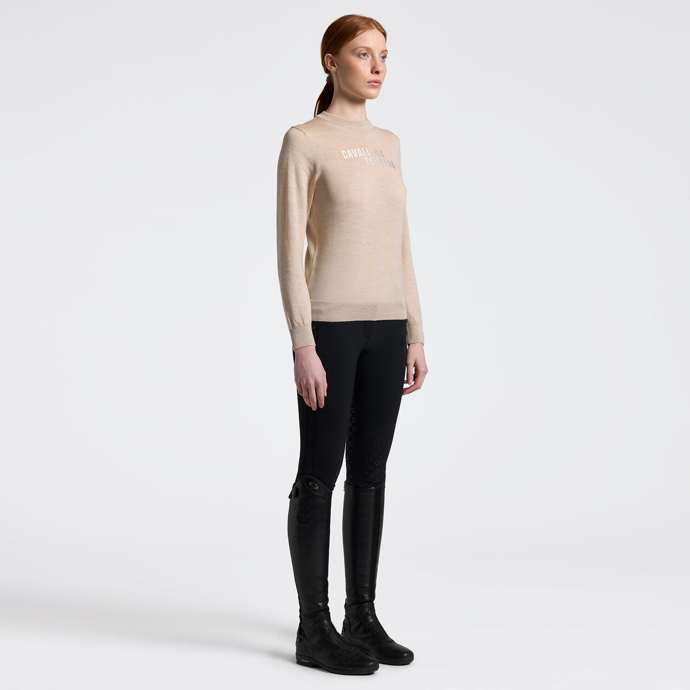 CT Crew Neck Uld Sweater - Beige