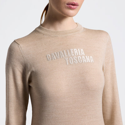CT Crew Neck Uld Sweater - Beige