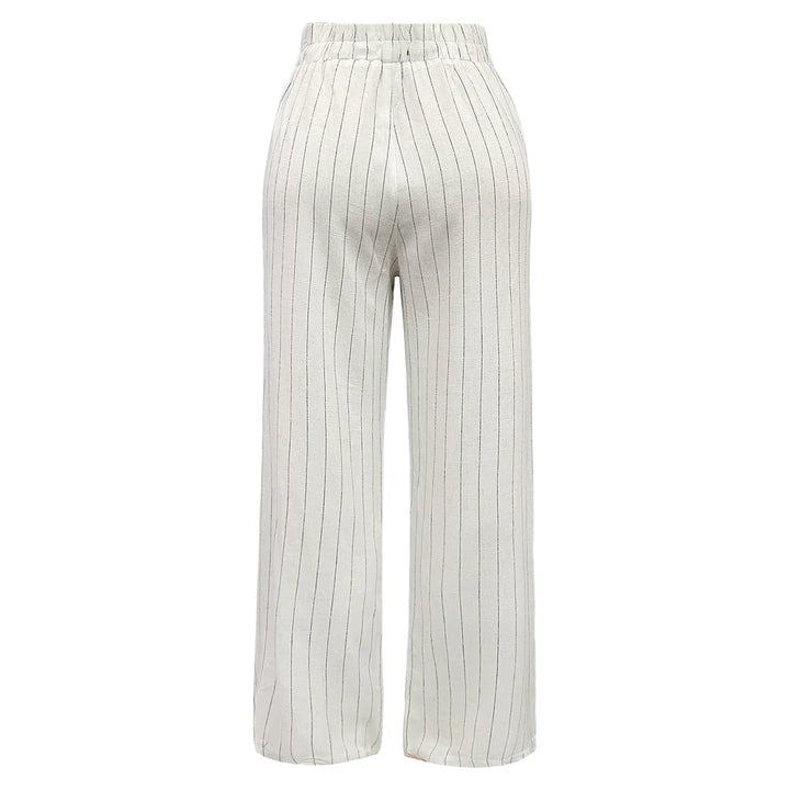 Liberte Neo Pants - Nature Pinstripe