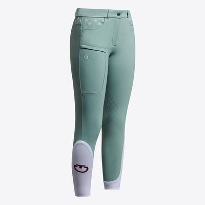 CT Junior Knæ Grip Ridebukser - Light Teal Green