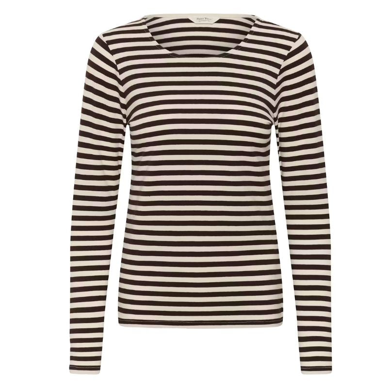 Part Two Nemajas T-shirt - Brun / Hvid