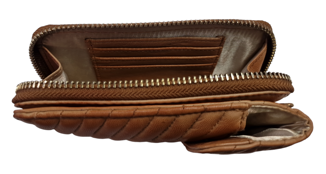 Orchid taske - Cognac w Guld
