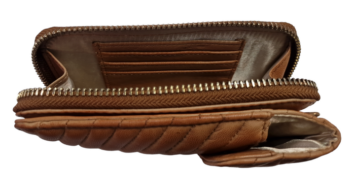 Orchid taske - Cognac w Guld