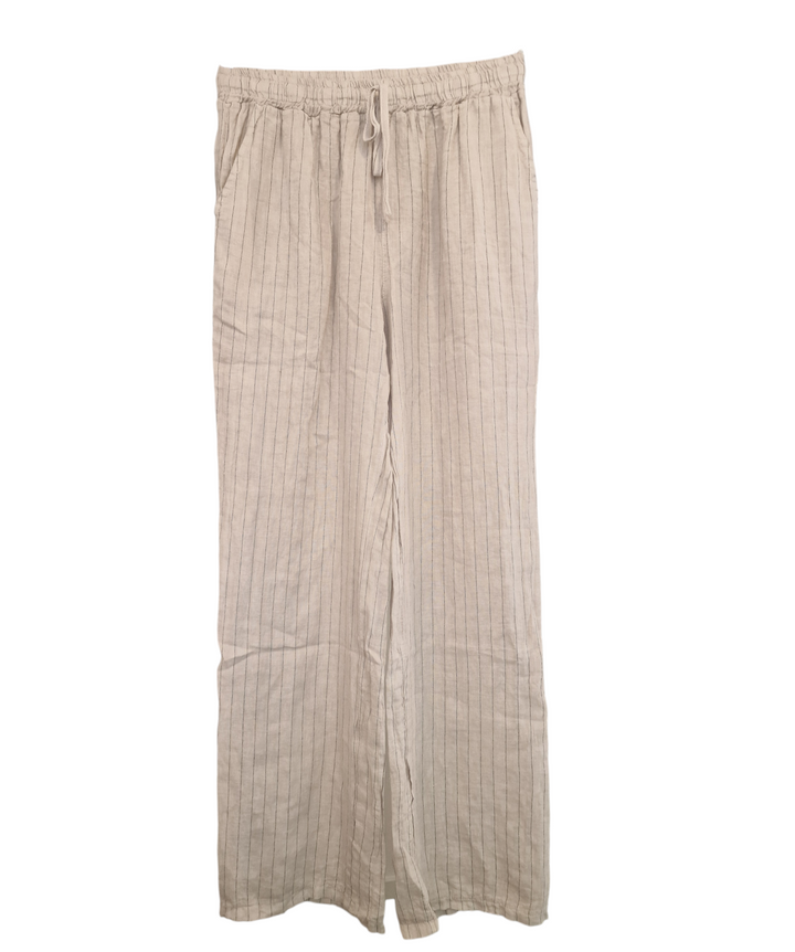 Boho Love stribet hør bukser