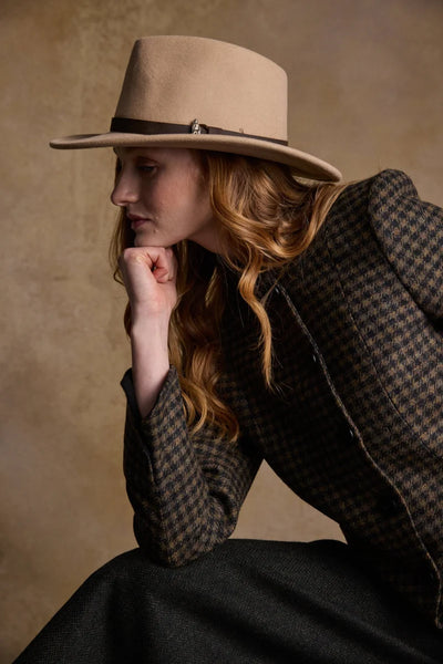 Udsolgt Boston Felt Hat - Tan